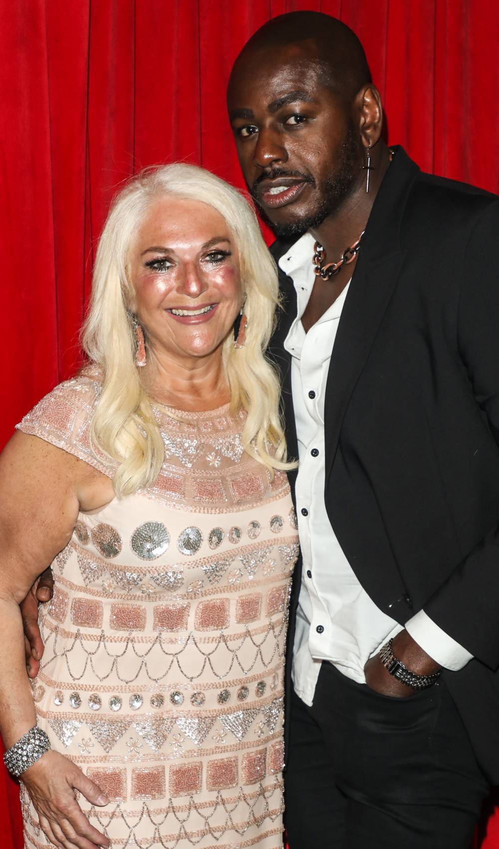 Vanessa Feltz and Ben Ofoedu pose for the camera