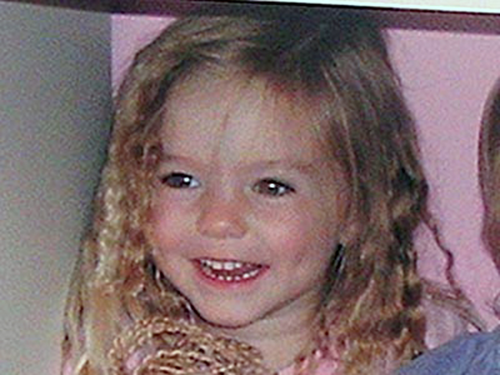 Madeleine McCann aged three smiles