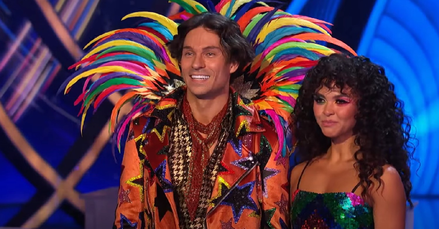 Joey Essex and Vanessa Bauer smiling on Dancing On Ice 2023