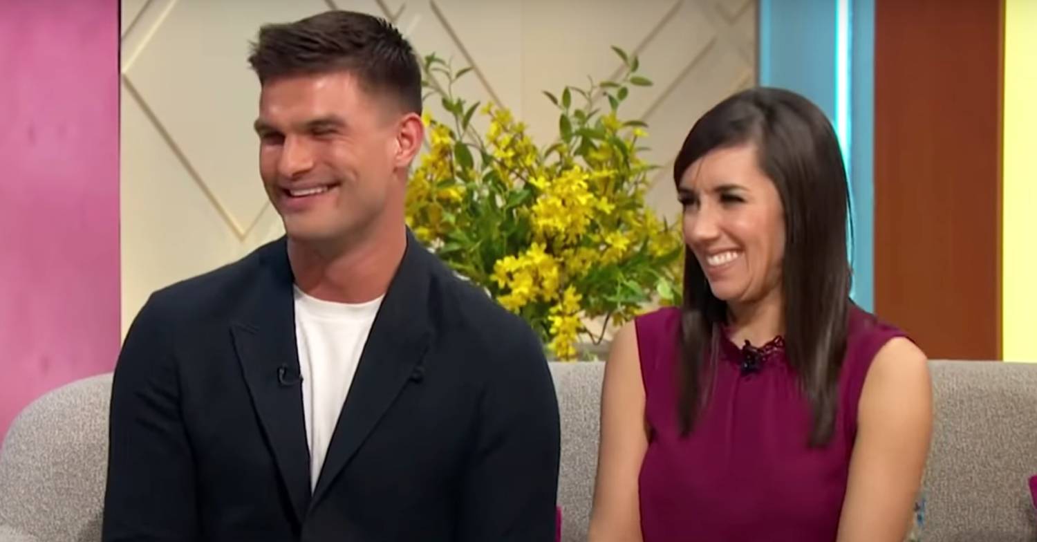 Aljaz Skorjanec and Janette Manrara both smile