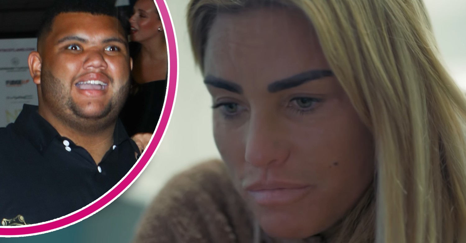 Harvey smiling at NTAs, Katie Price looks on during BBC documentary