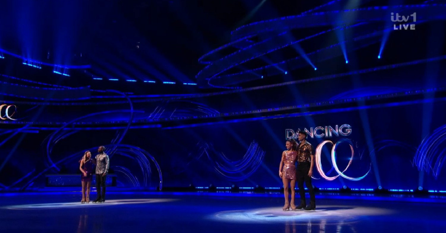 Siva and Darren on the ice as they face skate-off on Dancing On Ice