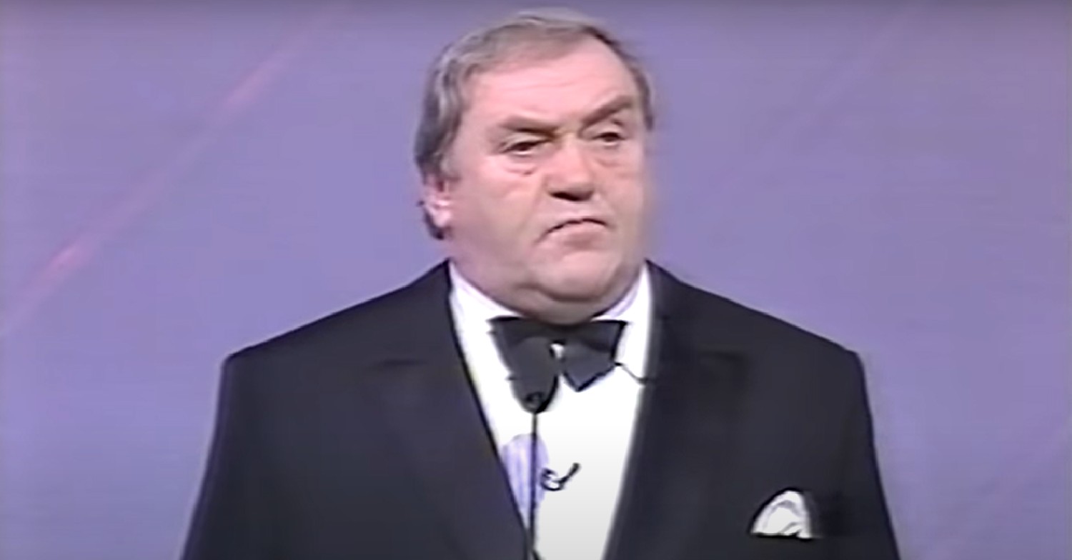 Les Dawson giving his stand-up performance at The Royal Variety