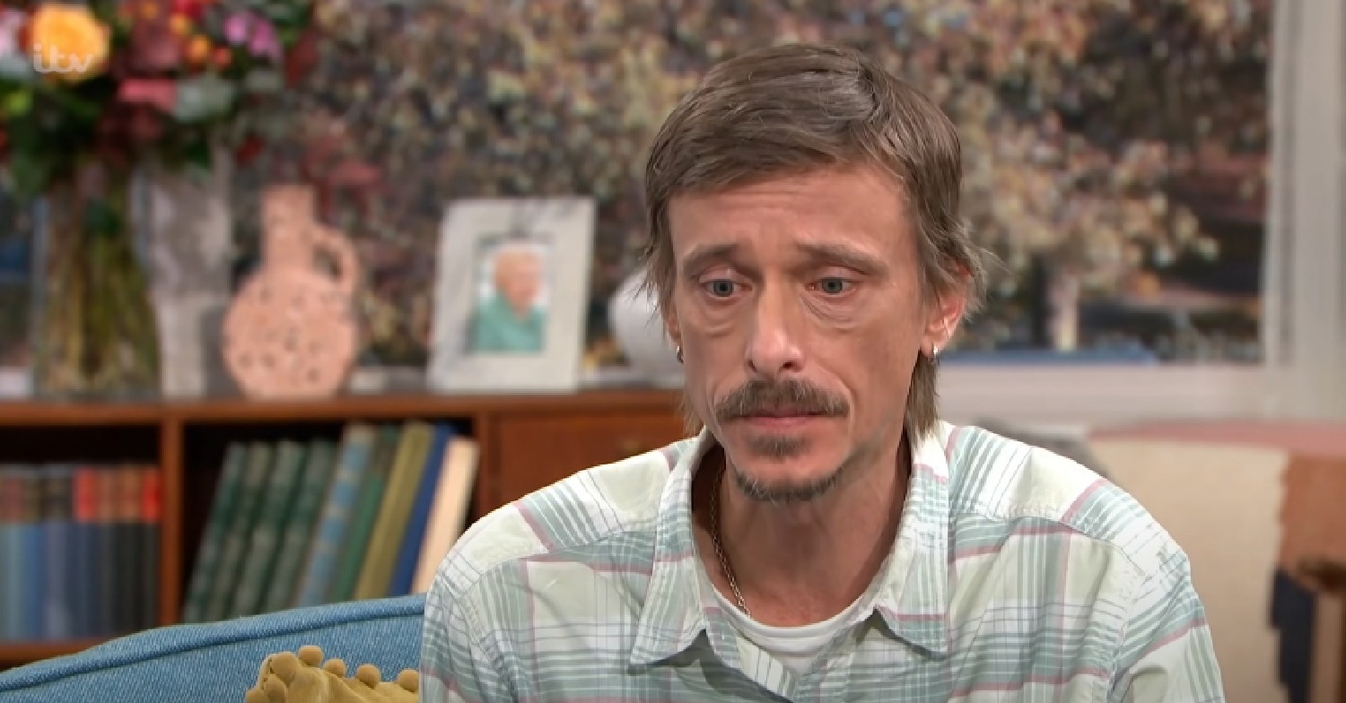 Mackenzie Crook looking down on This Morning