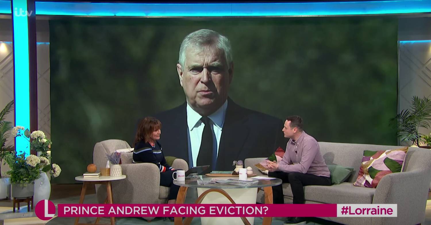 Lorraine Kelly discusses Prince Andrew on Lorraine today