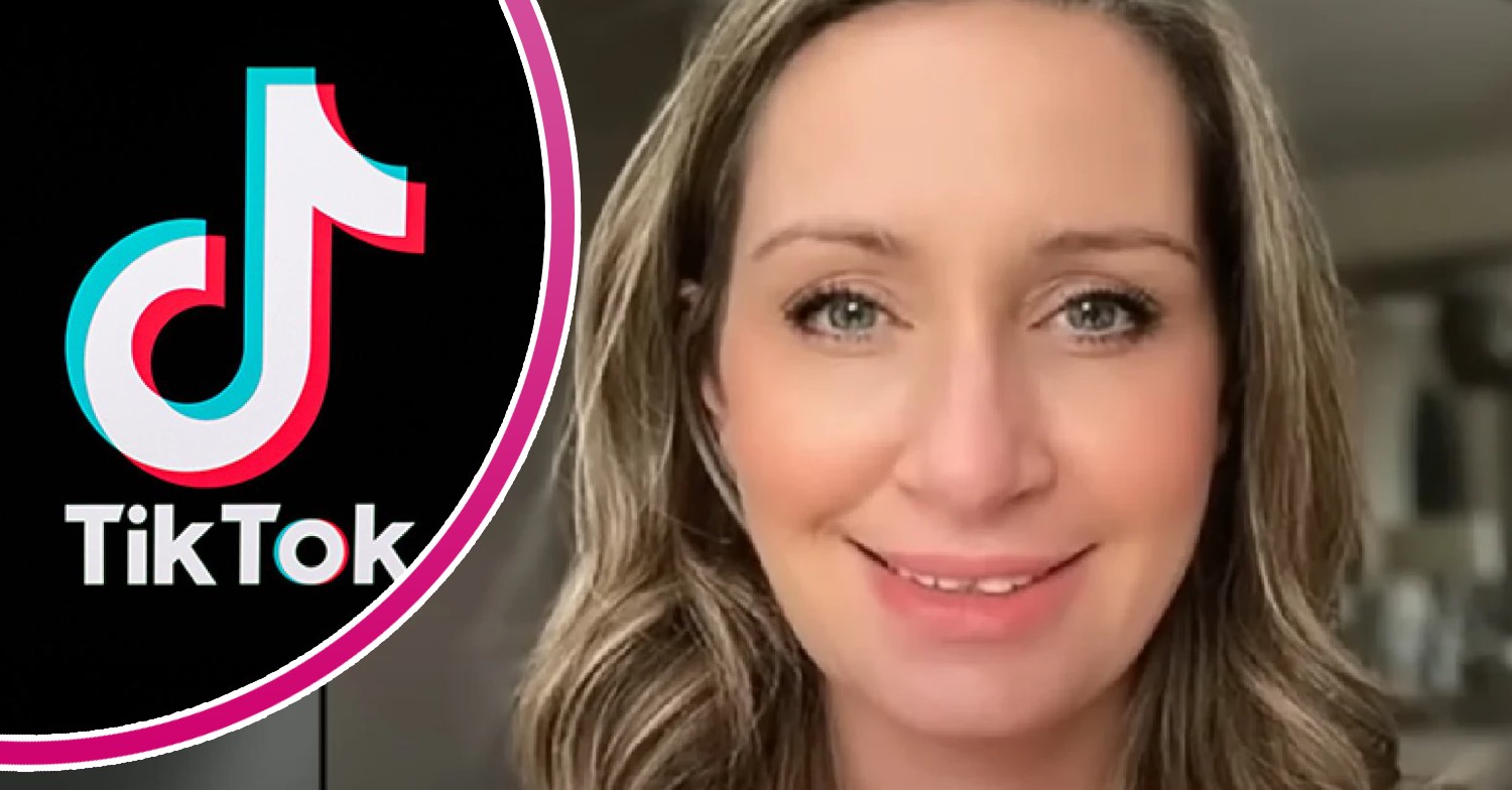 TikTok logo, Nicola Bulley smiling in photo