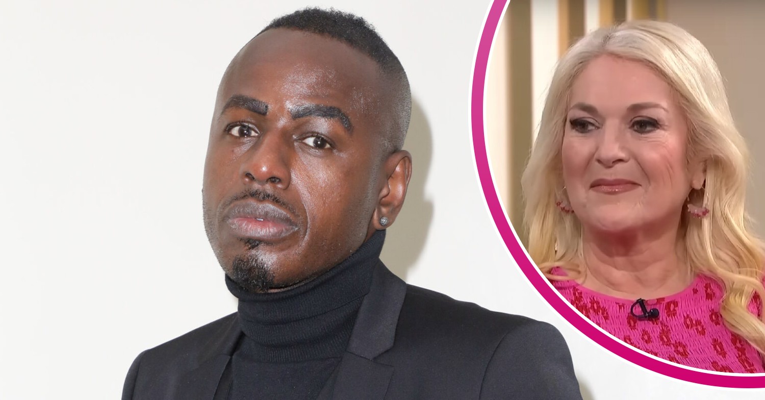 Ben Ofoedu looking miserable, Vanessa Feltz smiling tightly on This Morning