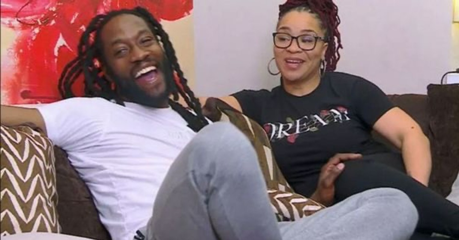 Mica and Marcus smiling on Gogglebox