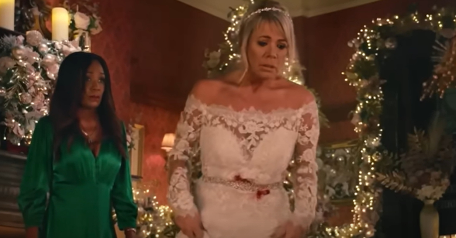 EastEnders' Sharon is in a blood stained wedding dress