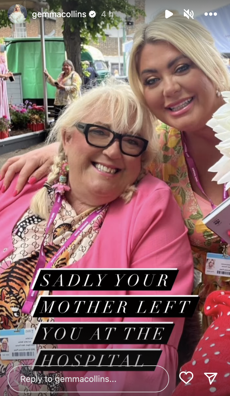Gemma Collins and her mum on her instagram story 