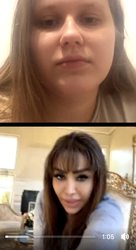 Madeleine McCann girl Julia and Dr Fia on an Instagram Live