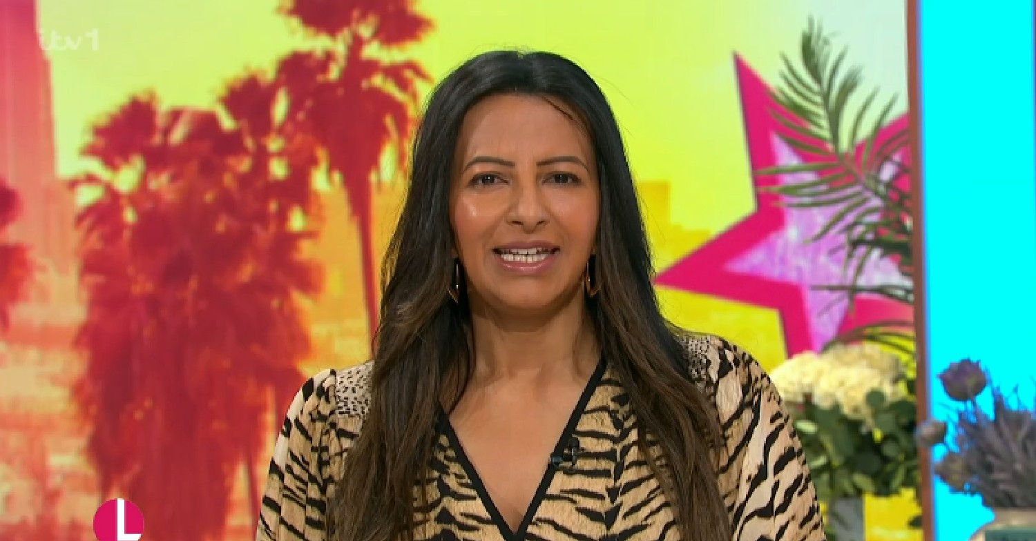 Ranvir Singh in animal print top on Lorraine today