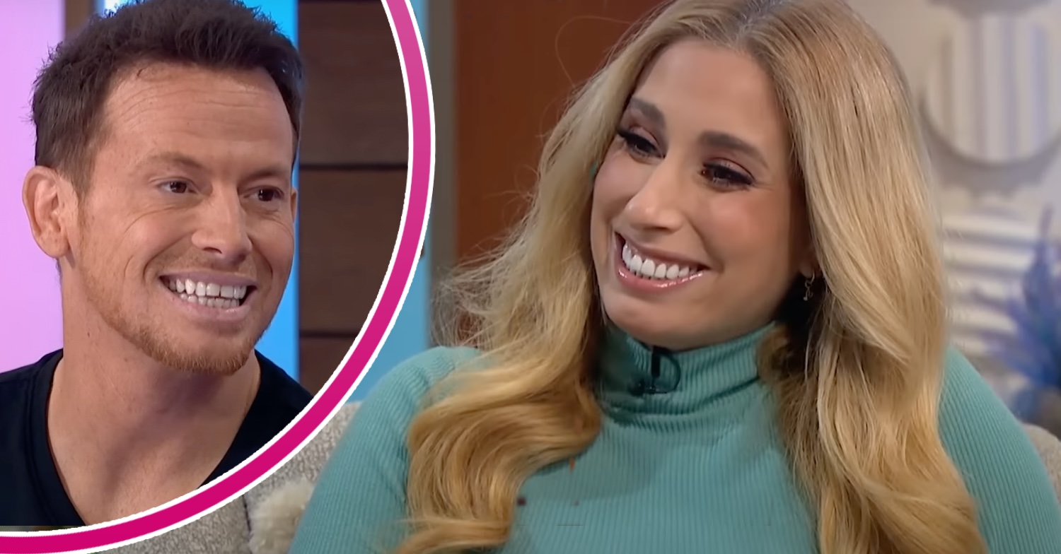 Stacey Solomon and Joe Swash smiling