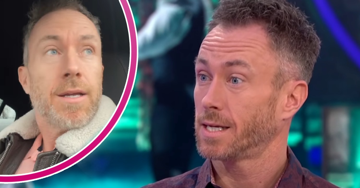 James Jordan on Instagram Stories, and looking shocked on GMB