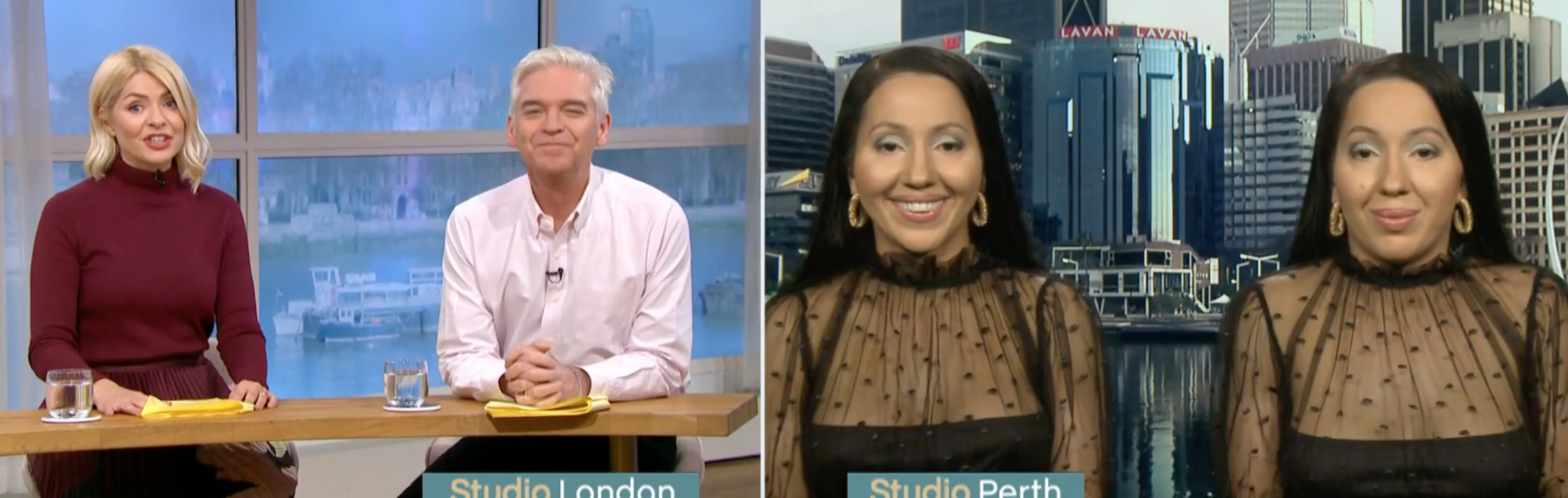 Twins on This Morning with Holly Willoughby and Phillip Schofield 