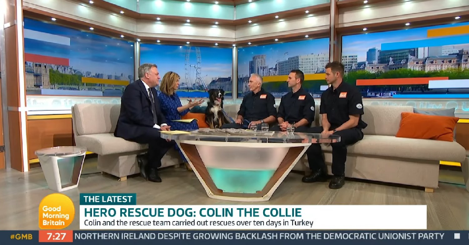 Ed Balls and Kate Garraway speaking to Good Morning Britain guests today