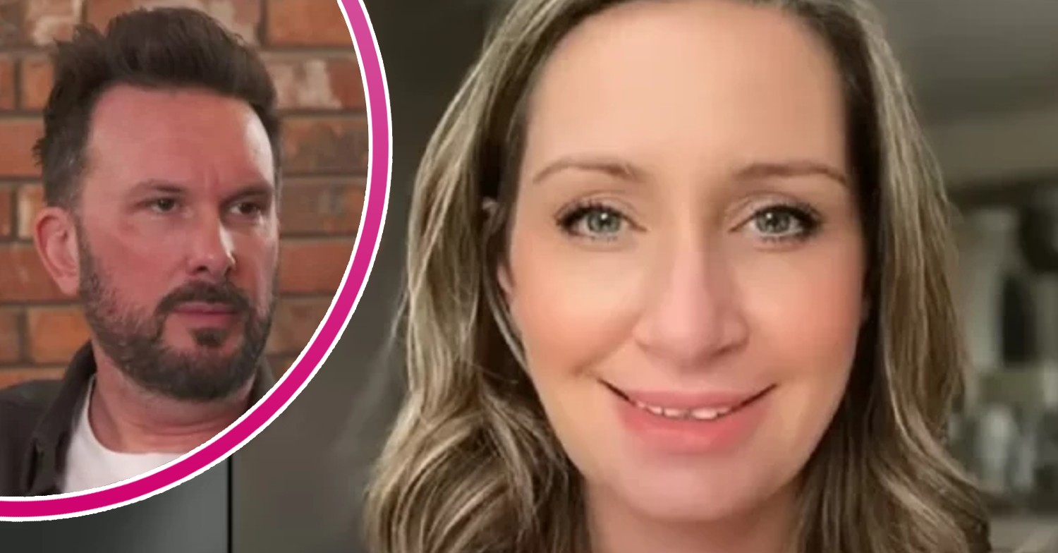 Nicola Bulley smiling and Paul talking in Channel 5 interview