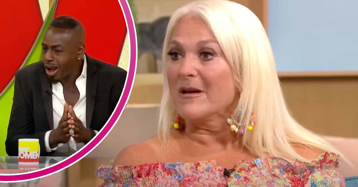 Ben Ofoedu smiling and Vanessa Feltz looking shocked