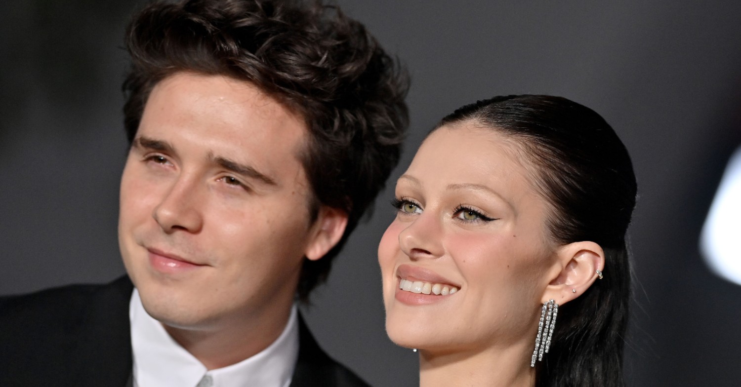 Brooklyn Beckham and Nicola Peltz posing 