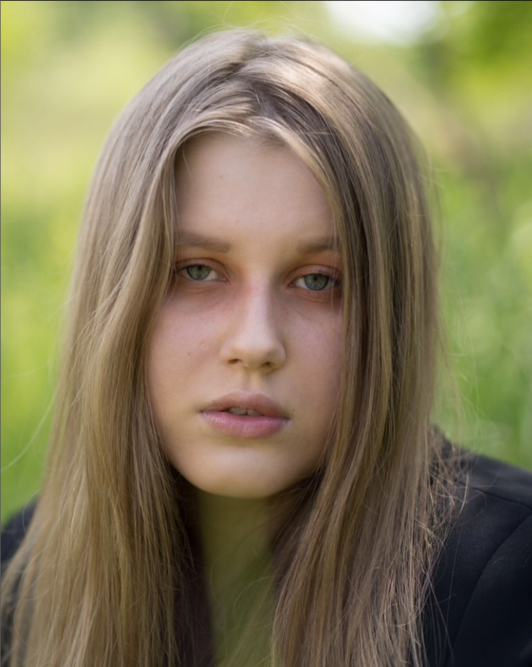 Julia Wandelt - who claims to be Madeleine McCann - looking at the camera