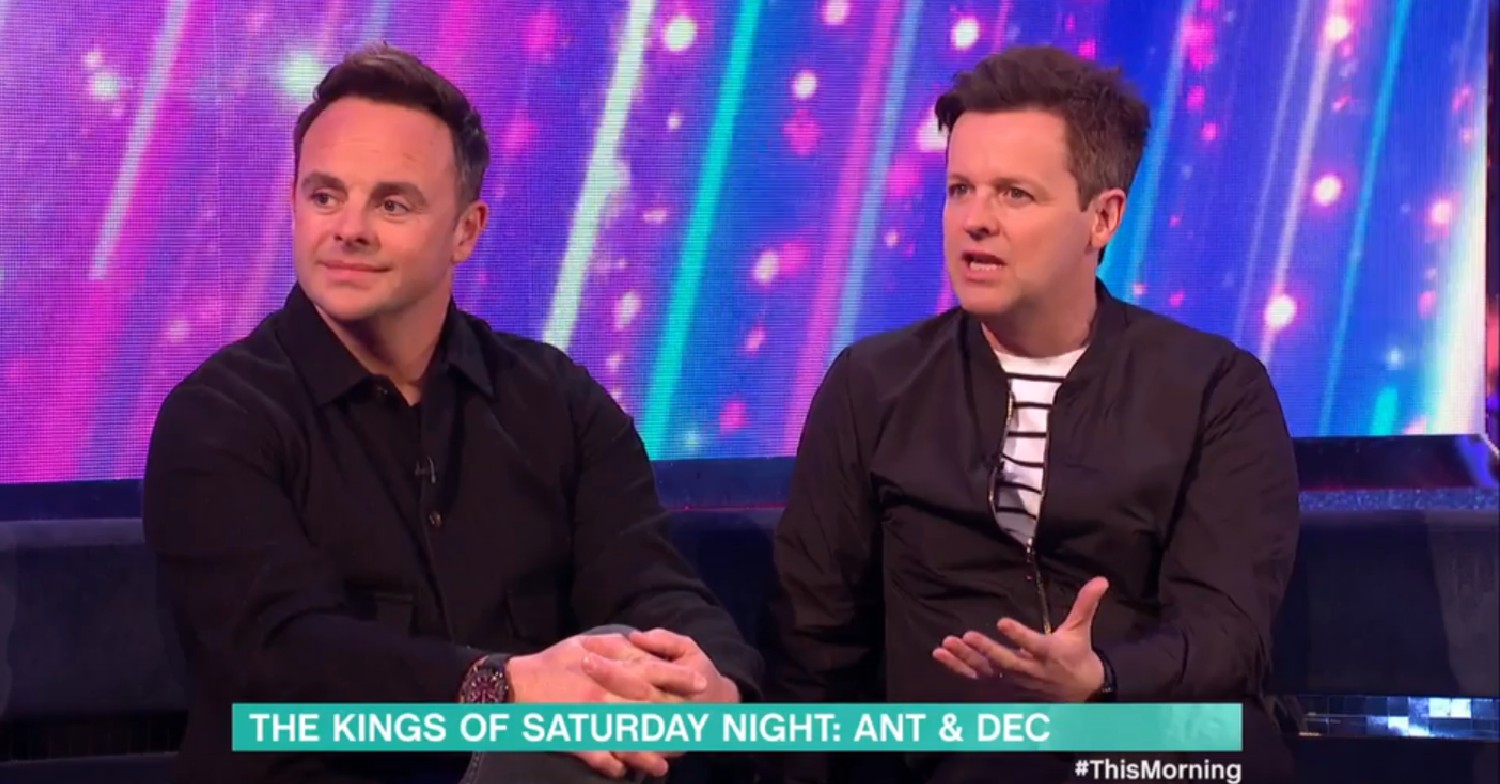 Ant and Dec speaking on This Morning today 
