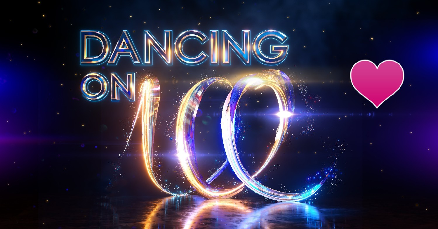 Dancing on Ice logo with pink love heart comp image