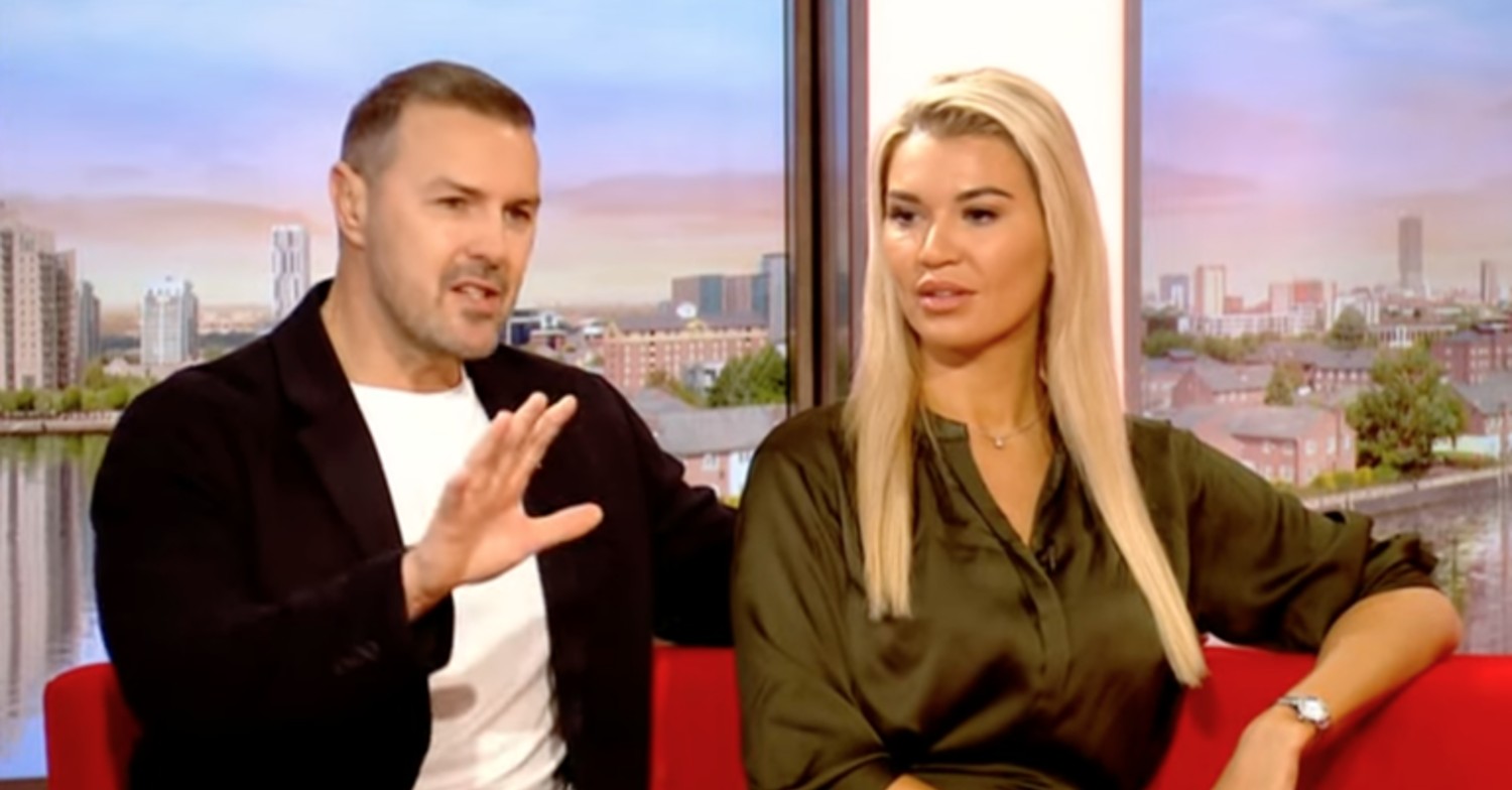 Paddy McGuinness and wife Christine being interviewed on BBC Breakfast