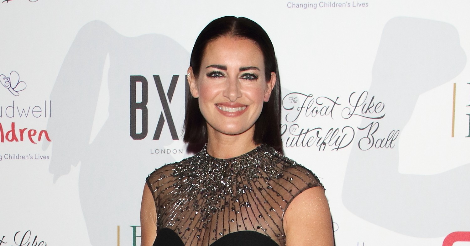 Kirsty Gallacher smiling wearing sequins