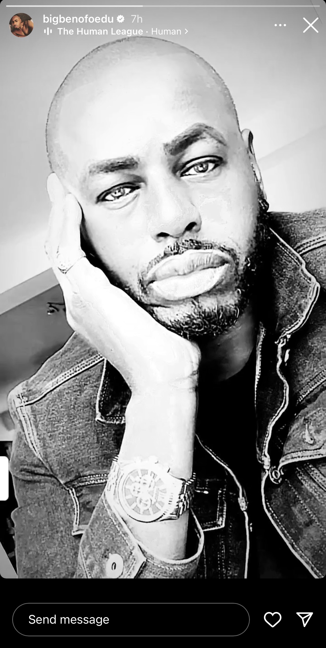 Vanessa Feltz's ex Ben posing for an Instagram Story