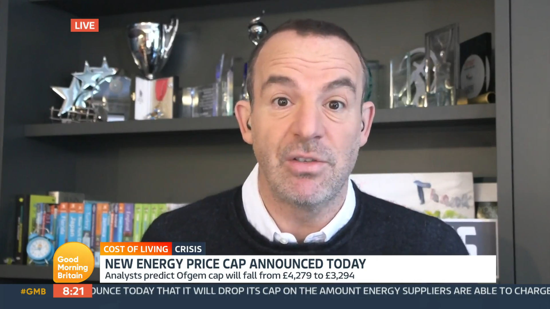 Martin Lewis frowns on Good Morning Britain