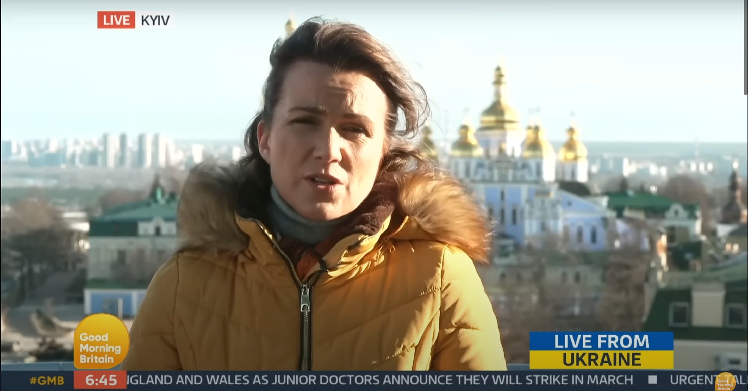Susanna Reid hosting from Ukraine on Good Morning Britain