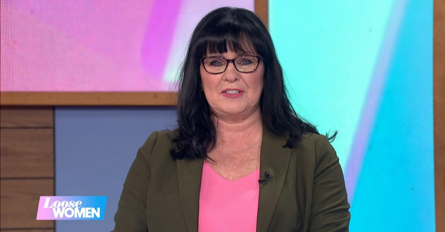 Coleen Nolan smiling at camera on Loose Women today 
