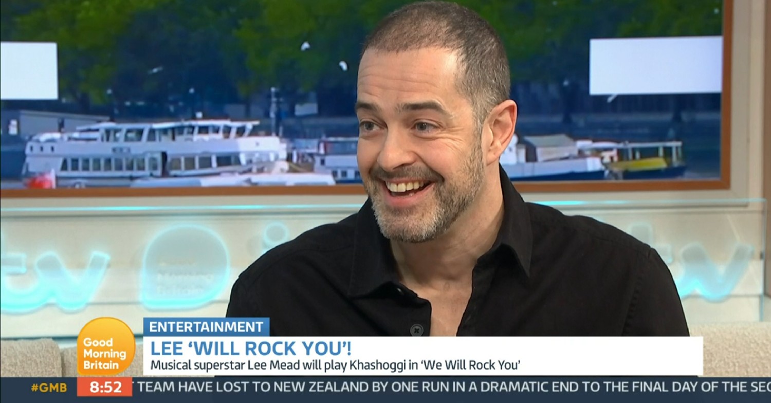 Lee Mead smiling on GMB