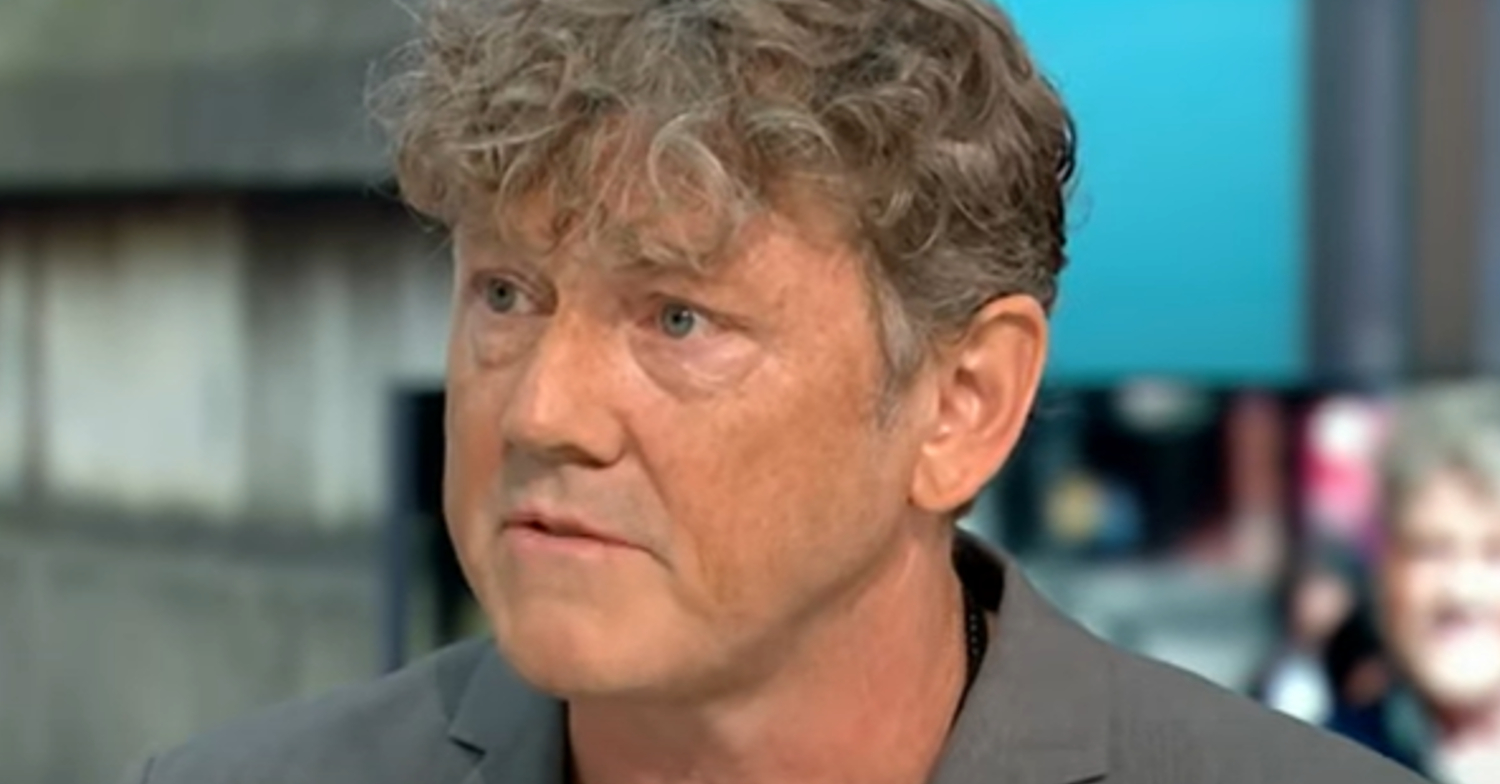 Emmerdale's Mark Jordon looks serious