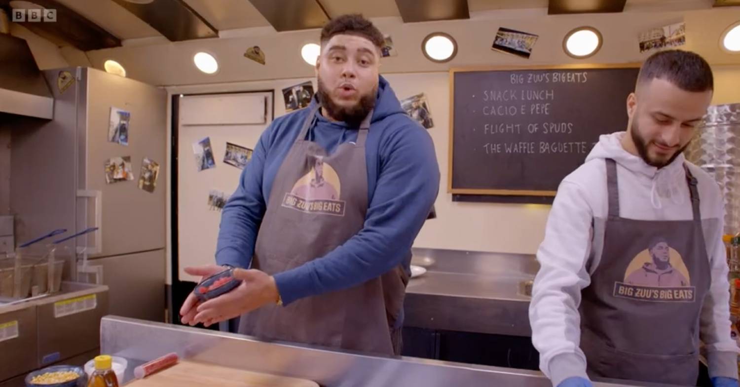 Big Zuu prepares in the kitchen