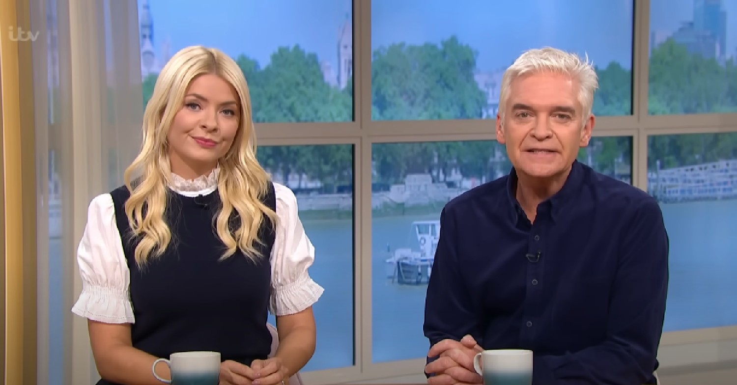 Holly and Phillip look serious on This Morning