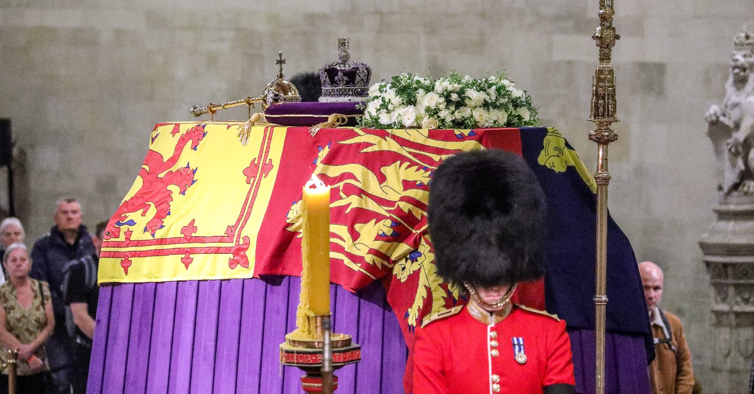 The Queen's coffin lying-in-state at Westminster Hall
