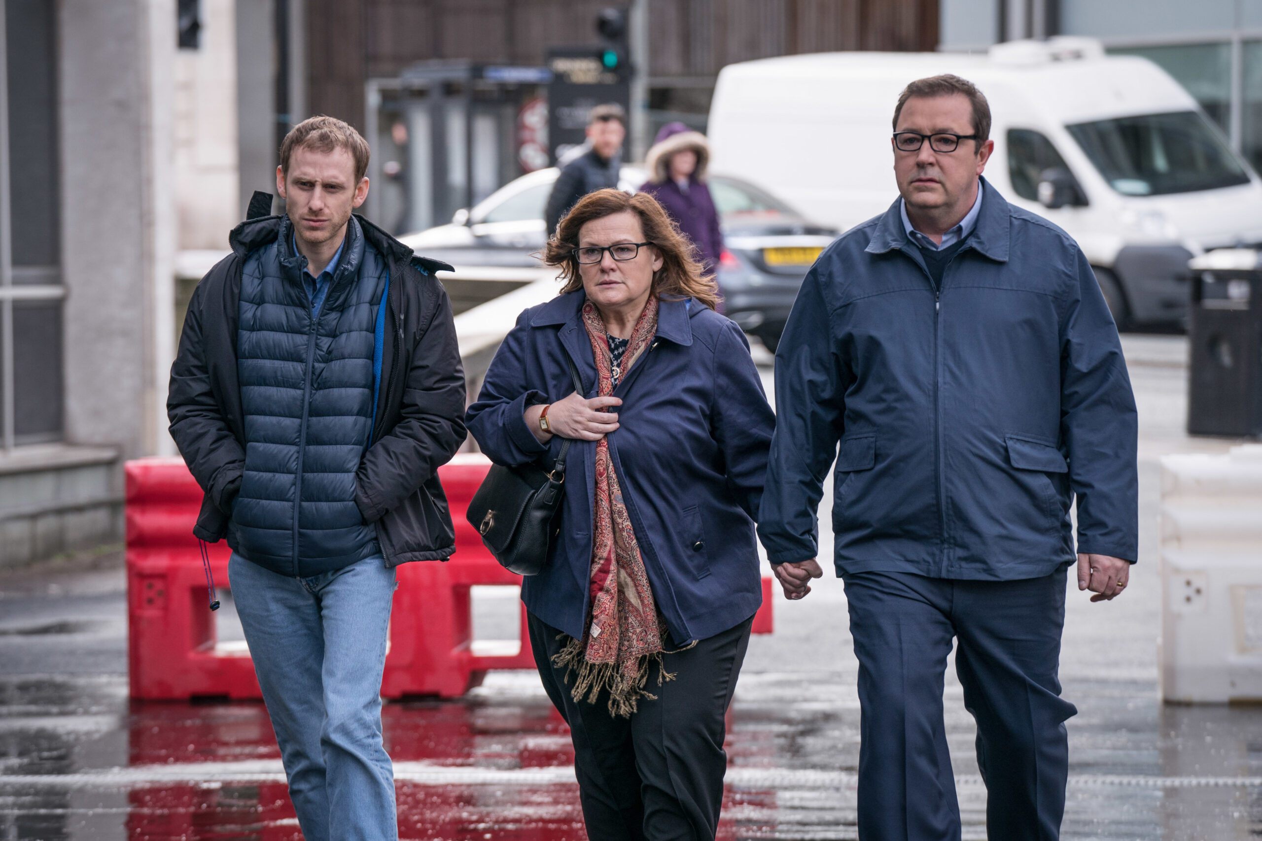 Ella Kenion on the set of Four Lives