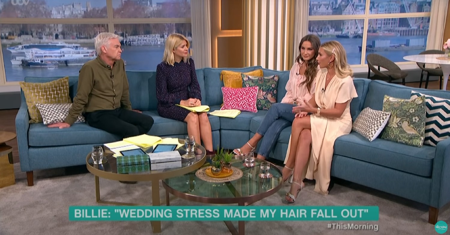 Phillip Schofield and Holly Willoughby speaking to Billie and Sam Faiers on This Morning 
