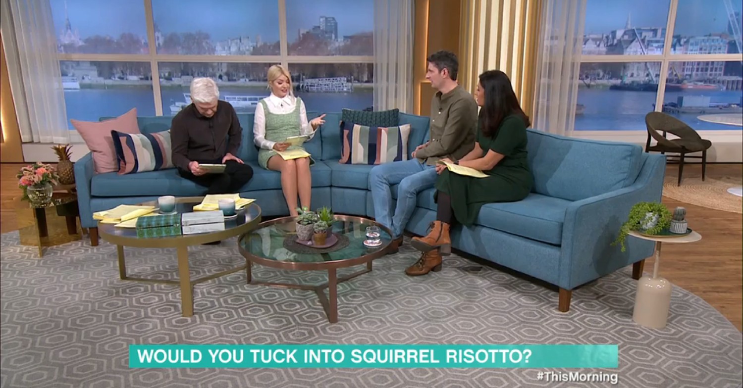Phillip Schofield, Holly Willoughby, Tom Swarbrick, Anushka Asthana on This Morning today 