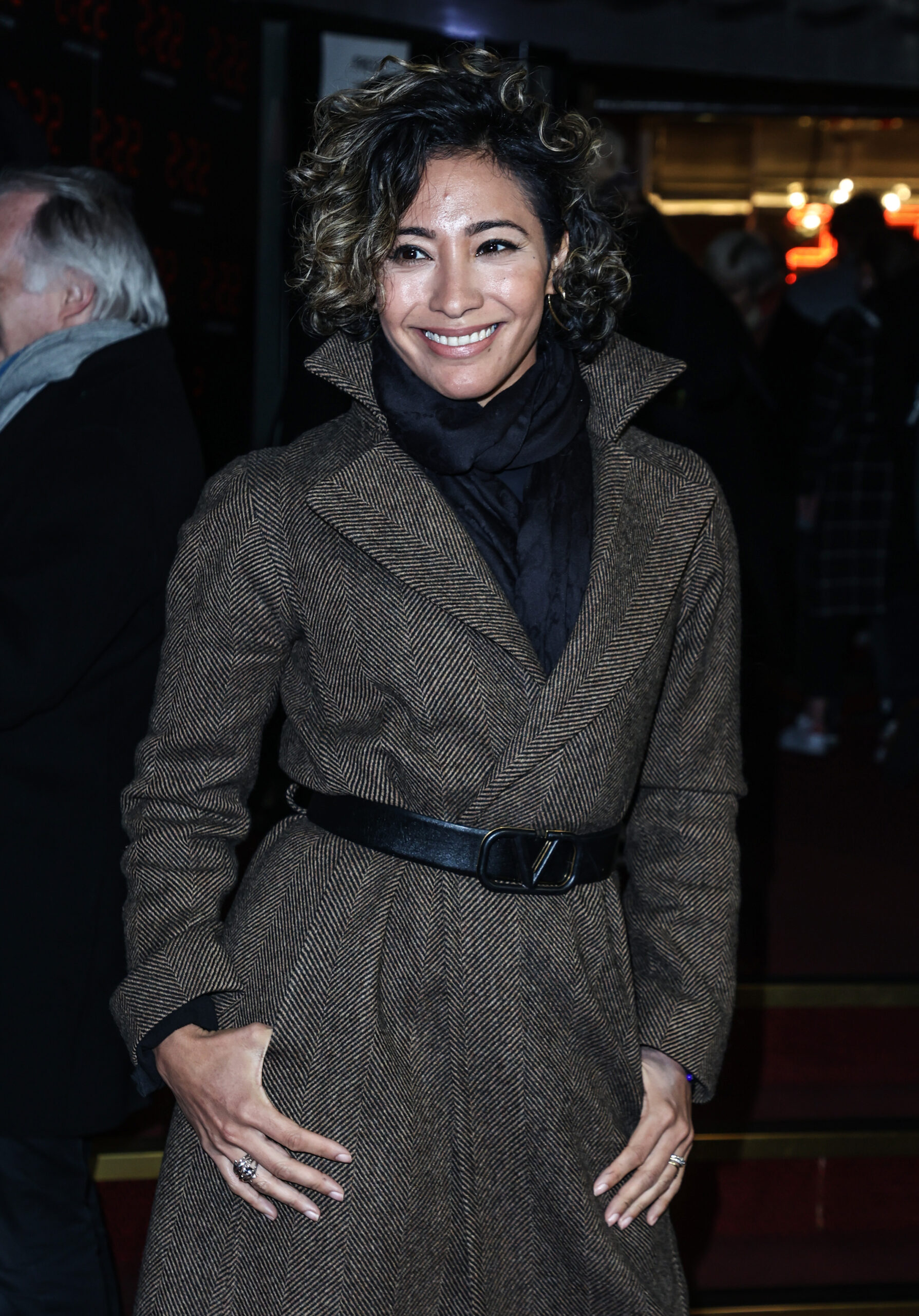 Karen Hauer smiling at a premiere
