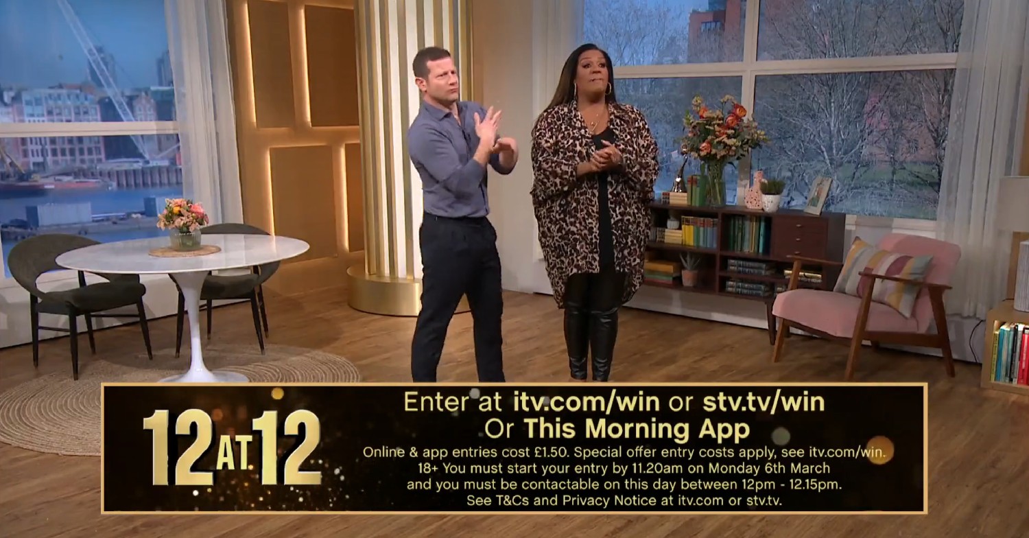 Dermot O'Leary dancing and Alison Hammond speaking on This Morning today 