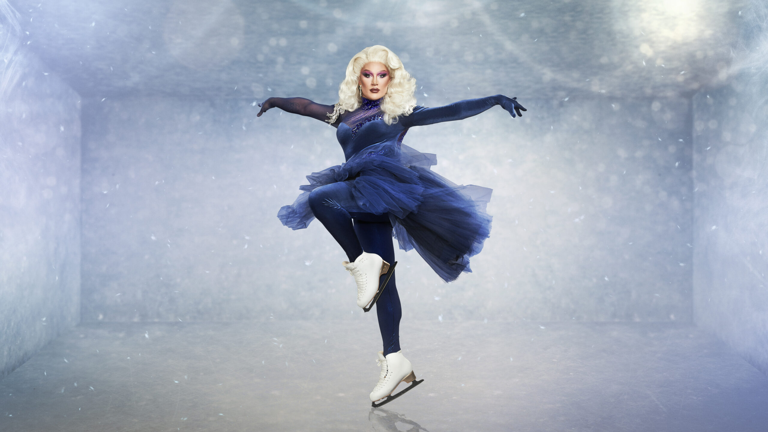 The Vivienne posing in skates on Dancing On Ice