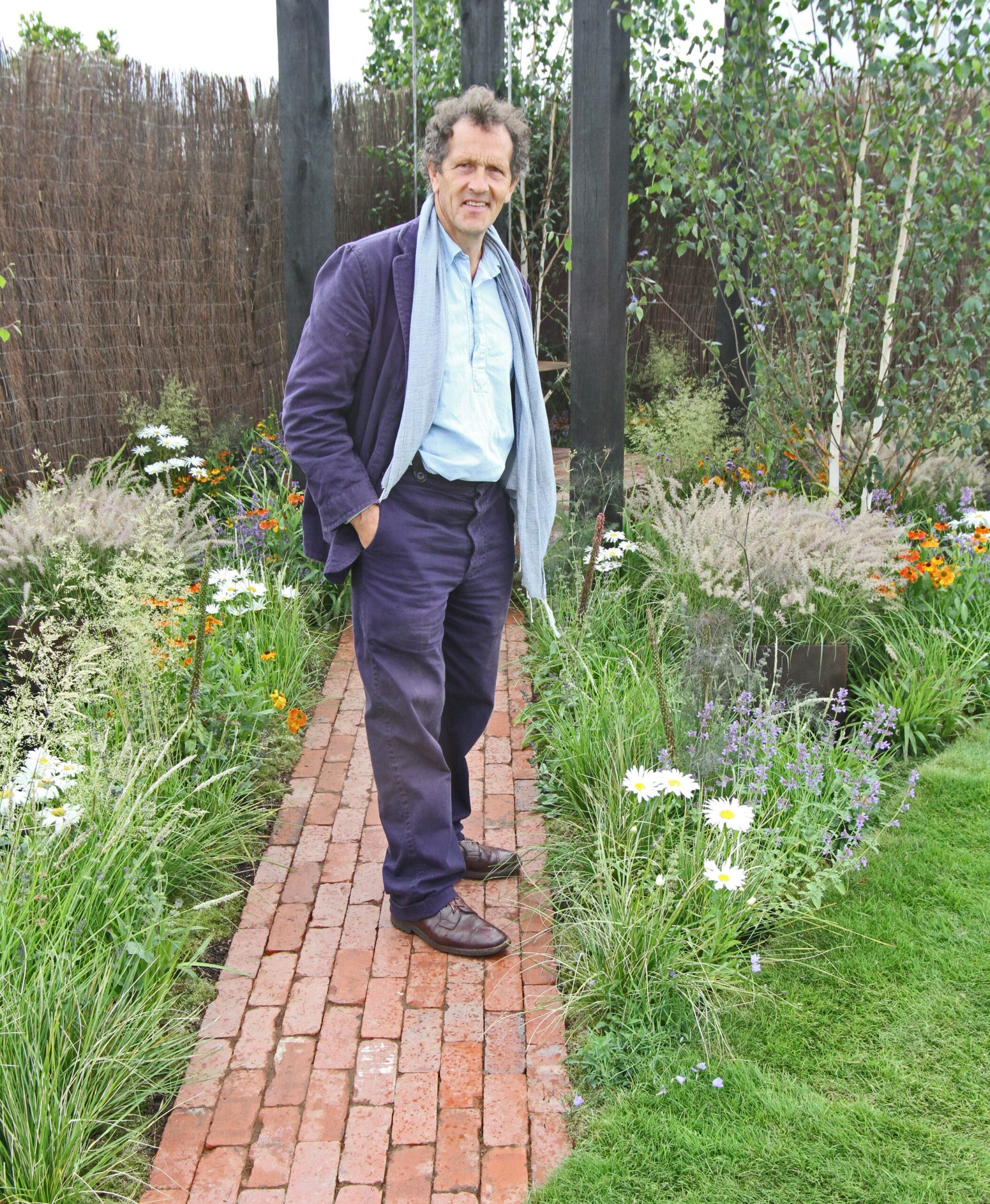 Monty Don smiling at RHS flower show
