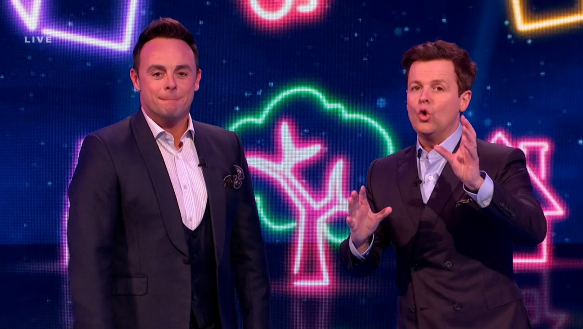 Ant and Dec host Saturday Night Takeaway animatedly