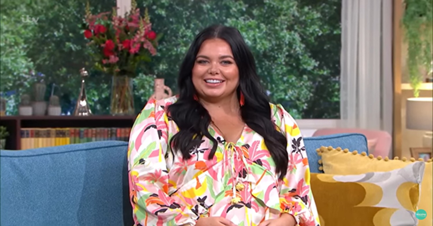 Scarlett Moffatt smiles on the This Morning sofa
