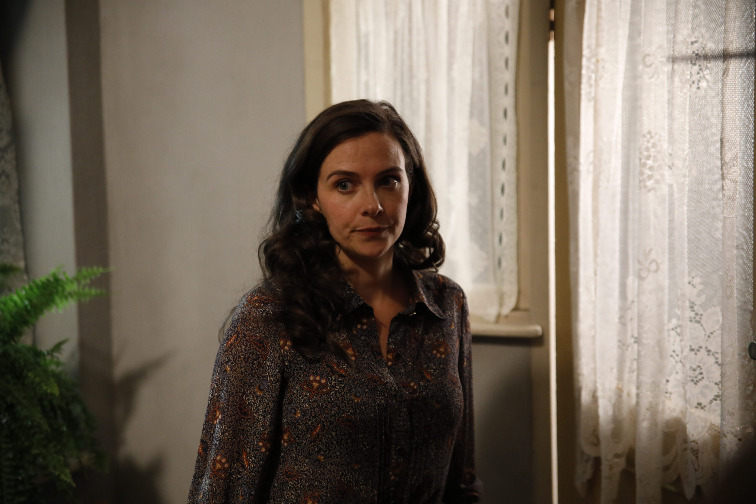 Joan Thursday smiles in Endeavour