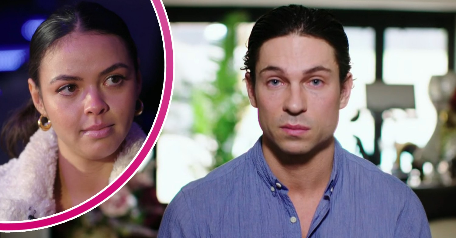 Vanessa Bauer looking sad / Joey Essex looking emotional on Dancing On Ice