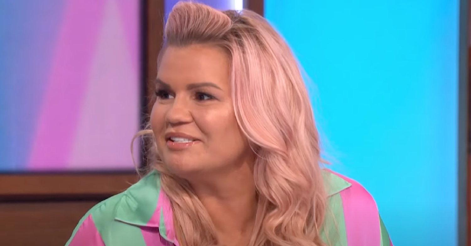 Kerry Katona talking with pink hair on Loose Women