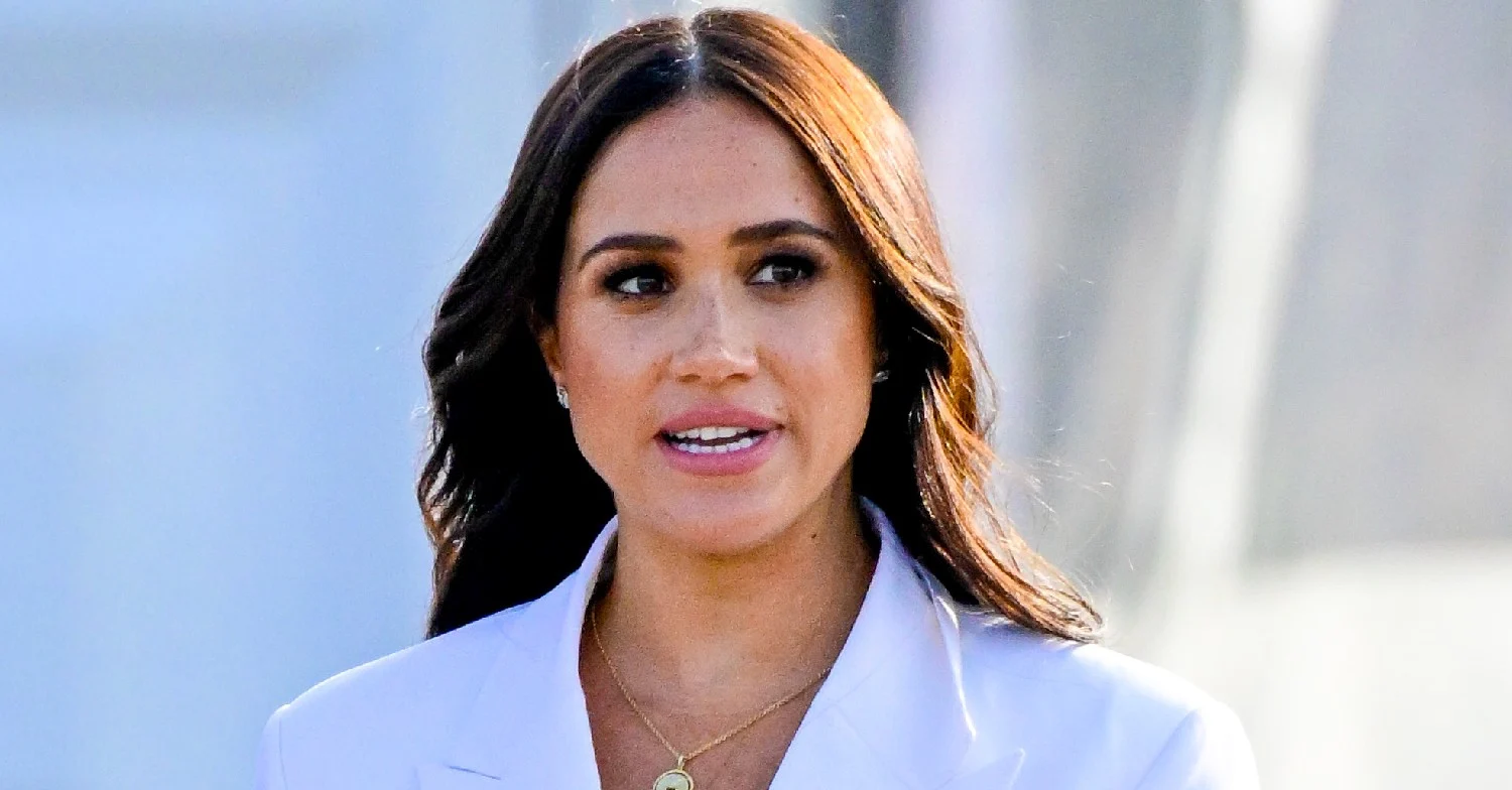 Meghan, Duchess of Sussex, looking to the side